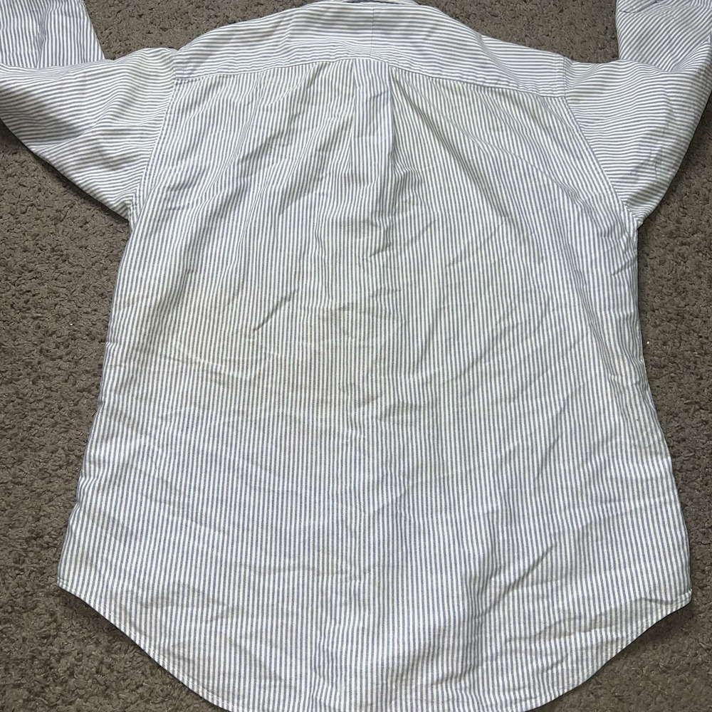 VINTAGE Ralph Lauren 381 Bleecker Oxford Shirt‎ Size 8 Striped Custom Fit Crest - Picture 7 of 7